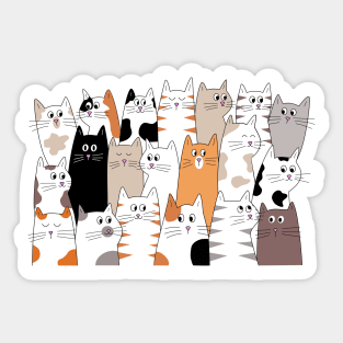 Cartoon Cat Doodle Sticker